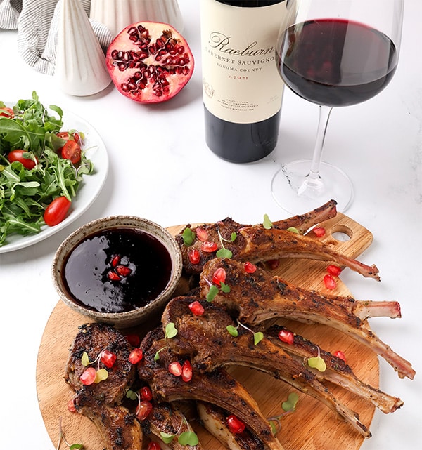 Rack of Lamb recipe Raeburn Winery